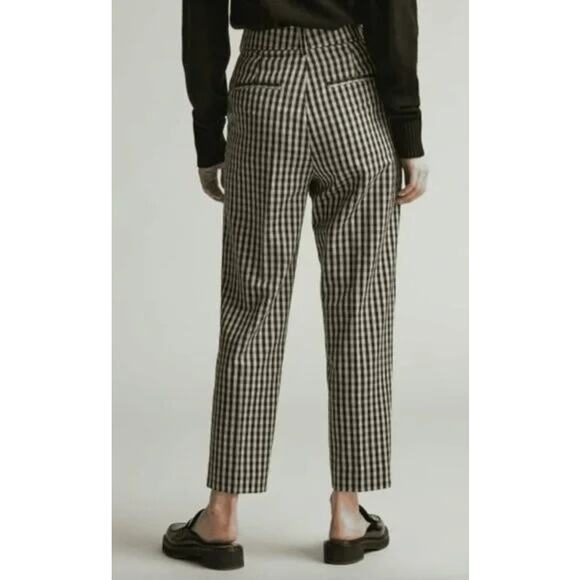 Everlane The Tencel Way High Taper Pant in Black Gingham Check 6 - Picture 2 of 8
